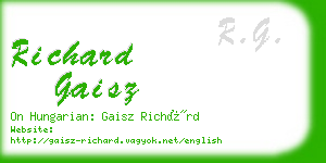richard gaisz business card